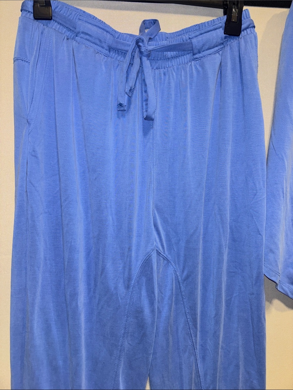 Blue Women's Drawstring Lounge Pants and Top, sold together. By Anthropologie. - Picture 5 of 10